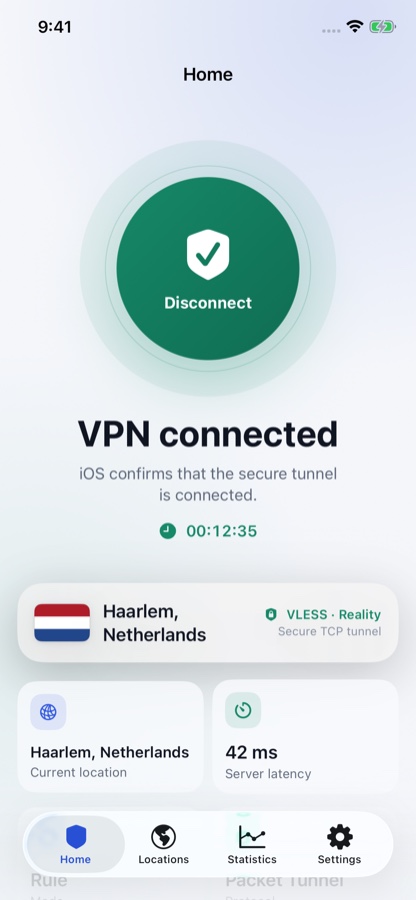 Atlas Connect home screen